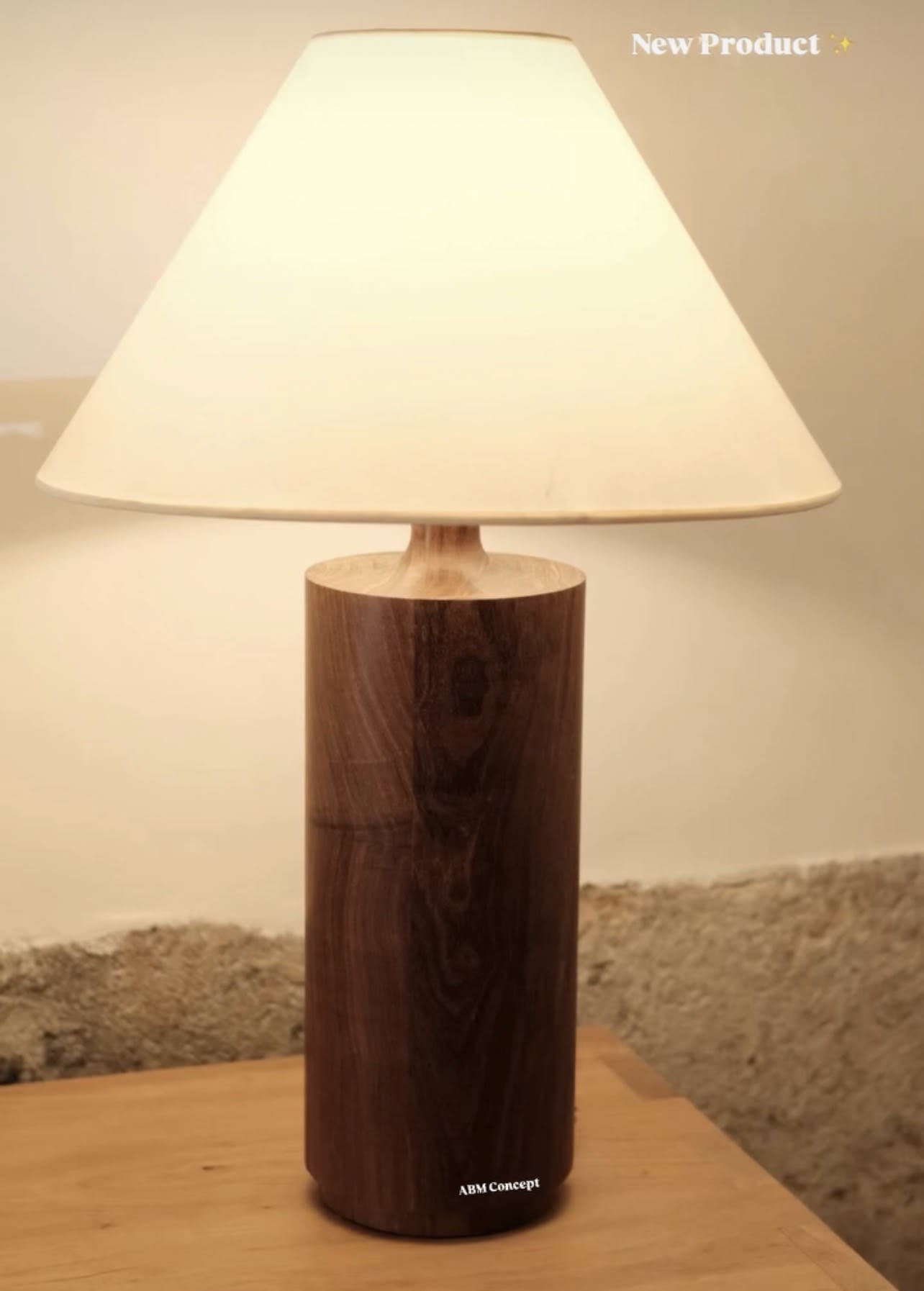 Lampe Cylindre Acajou