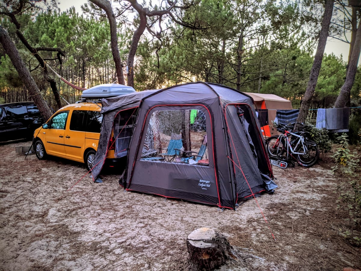 Unser Stellplatz auf dem Campingplatz Cap de l'Homy.