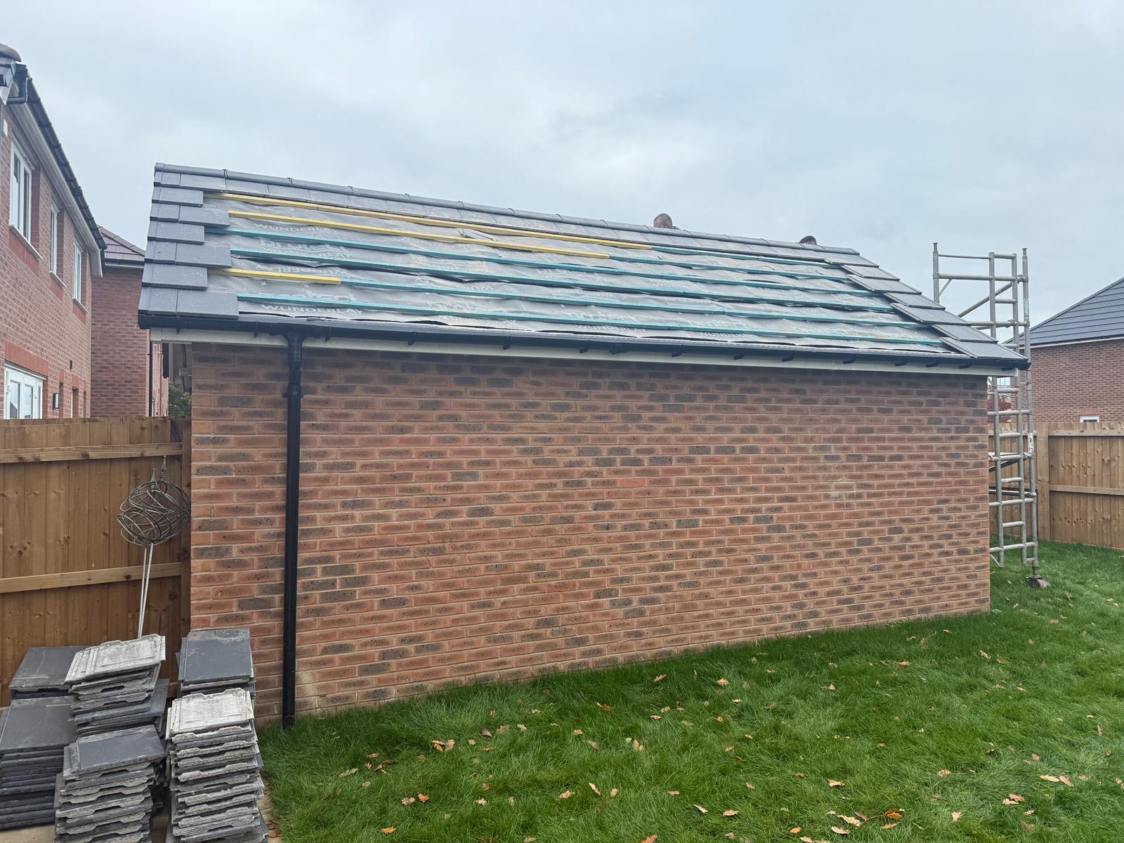 Eccleston solar garage installation with flush GSE in-roof panels maximising Doctors Lane roof space