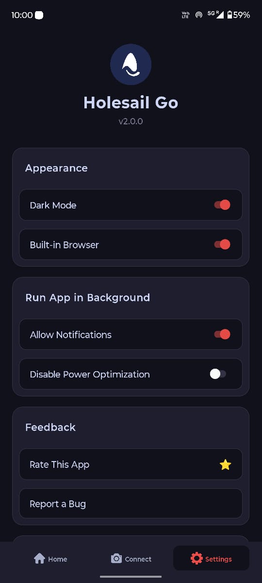 Settings Screen