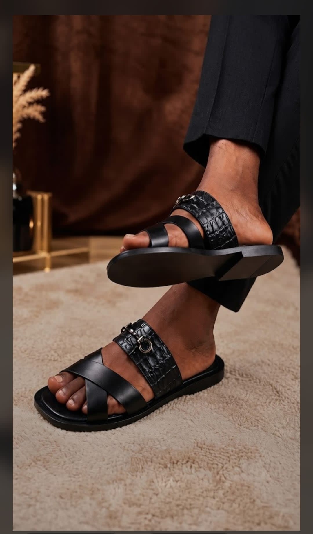Sandales en cuir haut de gamme
