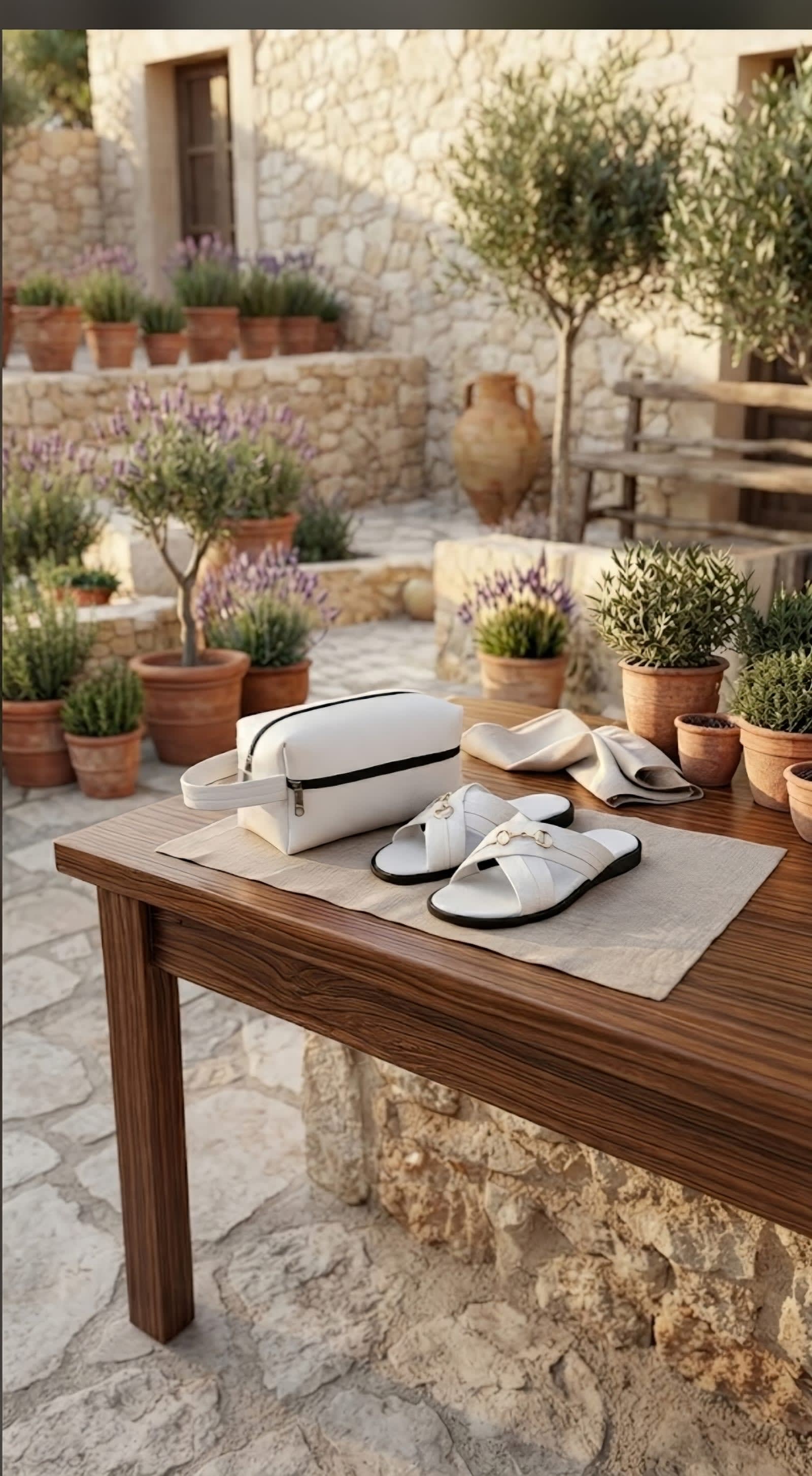 Sandale+ sac en cuir haut de gamme