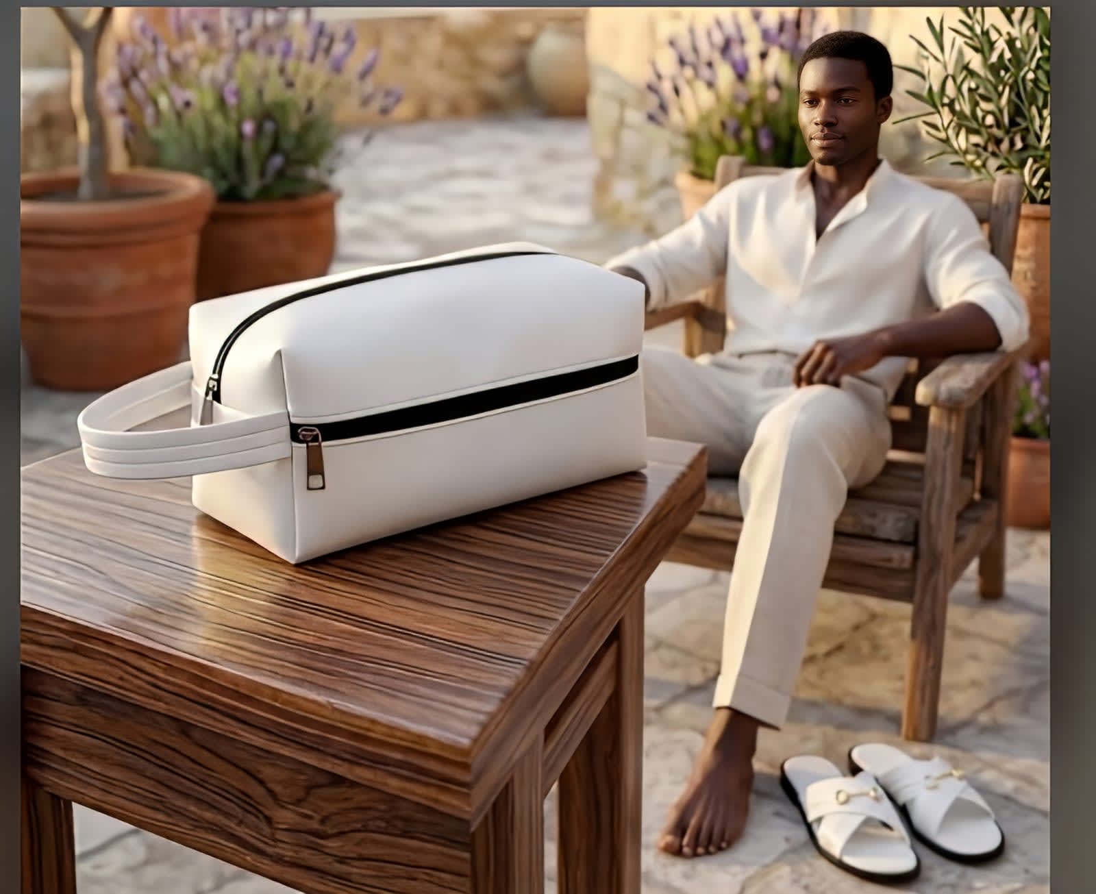 Sandale+ sac en cuir haut de gamme