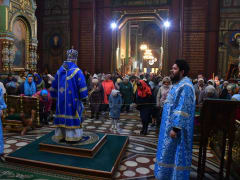 Божественная литургия в Вознесенском соборе