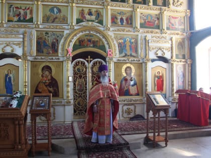 Глава митрополии, в праздник Преполовения Пятидесятницы, совершил Божественную литургию в храме святого великомученика Димитрия Солунского с. Архангельские Борки Липецкого района