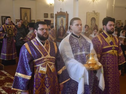 Литургия в Вознесенском храме города Чаплыгина