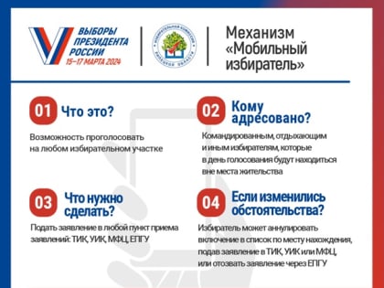 Сегодня начался прием заявлений о голосовании по месту нахождения на выборах Президента России