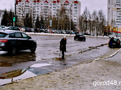 В Липецке скользко и ветрено