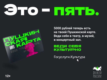 Пушкинскую карту в 2022 году в Липецкой области оформили свыше 56 тысяч человек