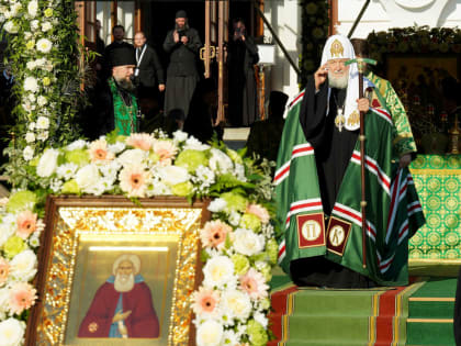 В день памяти прп. Сергия Радонежского Владыка митрополит Арсений принял участие в Патриаршем Богослужении в Свято-Троицкой Сергиевой Лавре