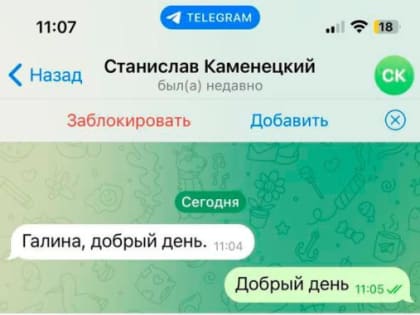 В «Телеграм» появился поддельный аккаунт депутата Станислава Каменецкого