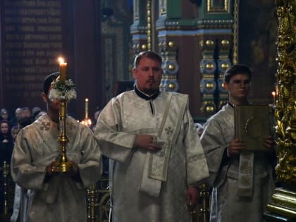 В праздник Крещения Господня епископ Максим совершил Литургию в Вознесенском соборе