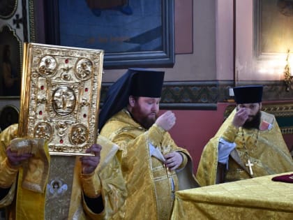 Божественная литургия в Вознесенском соборе города Ельца