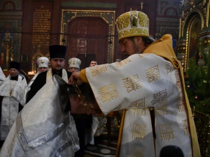 В Вознесенском кафедральном соборе совершена Рождественская вечерня