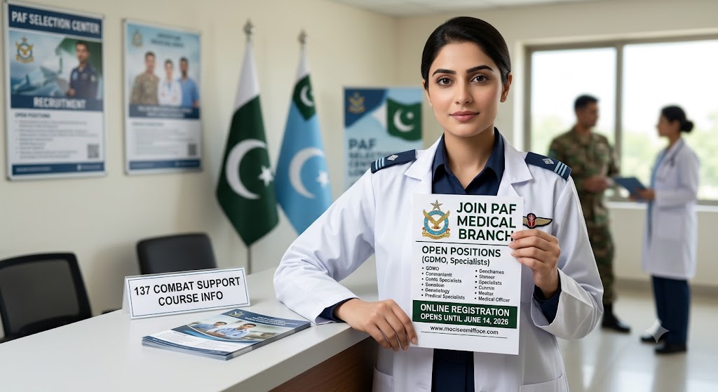 Jobs in Medical Branch at Pakistan Air Force (PAF) - 137 Combat Support Course Official Advertisement