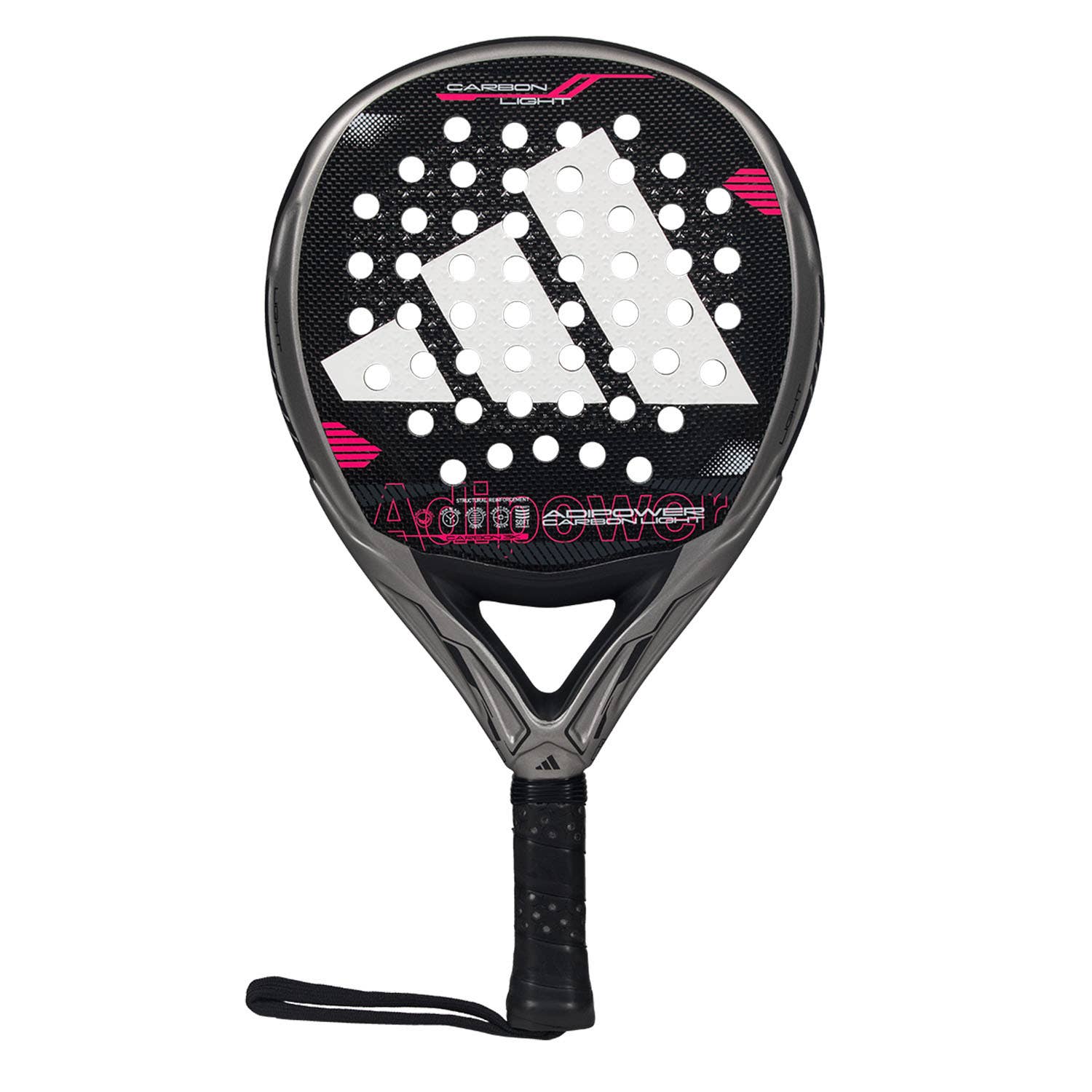 Pala de pàdel Adidas Adipower Carbon Light 2025 — Adidas — forma redonda — tipus control — 352 g — 2025