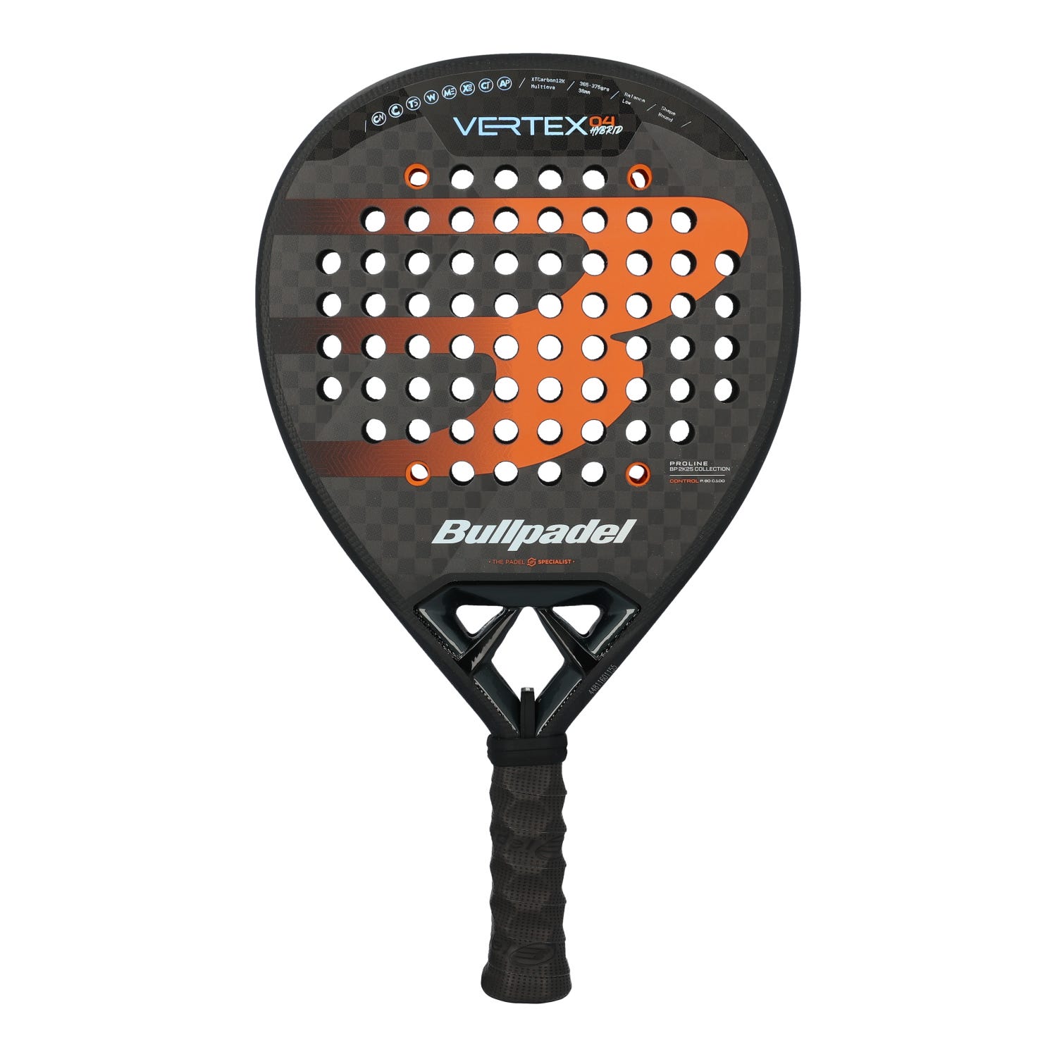 Pala de pàdel Bullpadel Vertex 04 Hybrid 2025 — Bullpadel — forma redonda — tipus control — 370 g — 2025