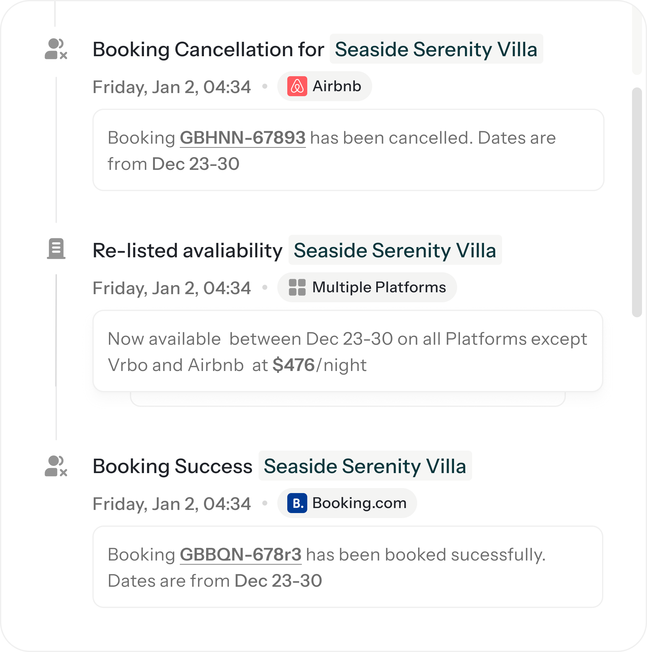 Fill cancellations as fast as they happen