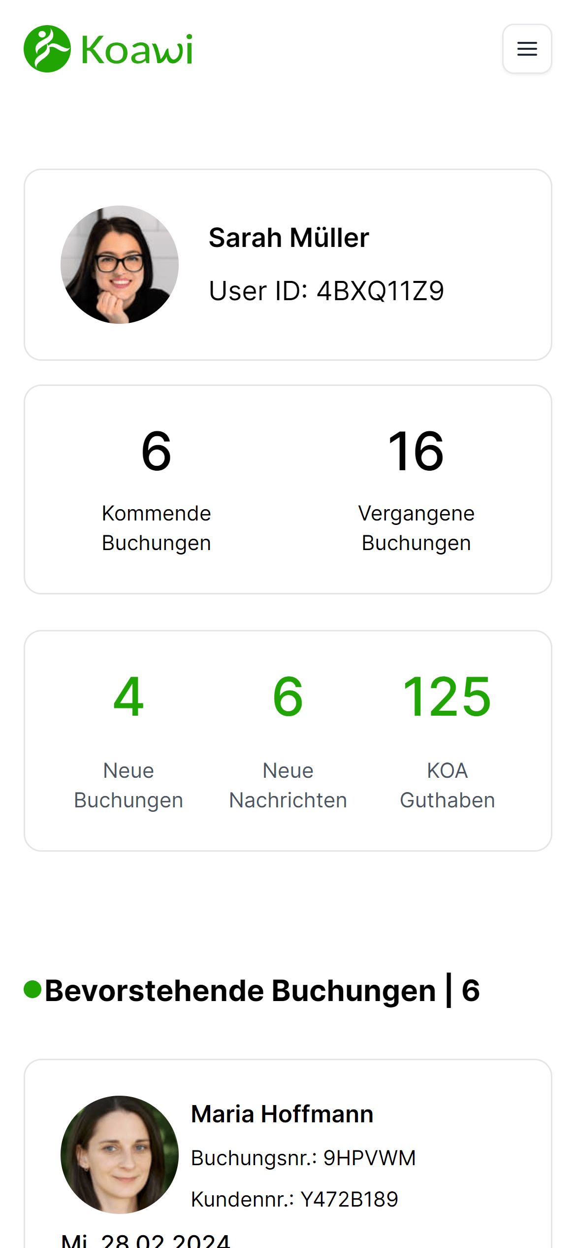 Dashboard mobile