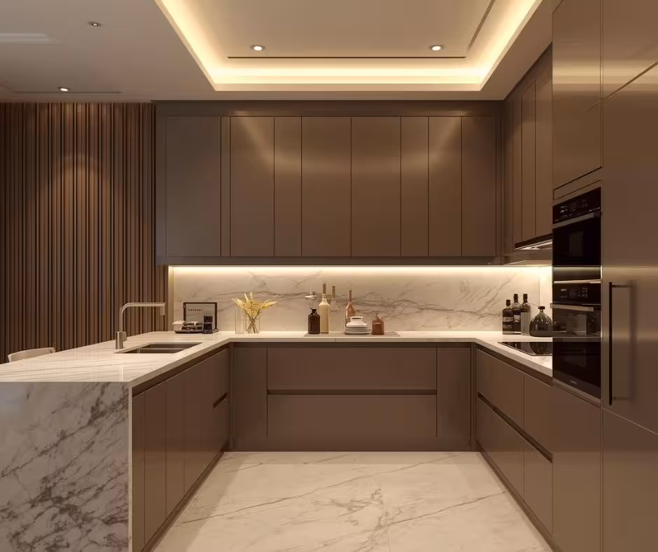 Spacious U-Shaped Kitchen view 1