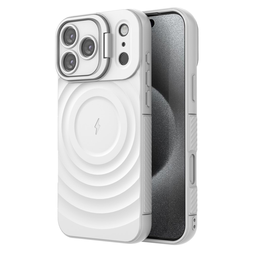 iPhone 17 Pro Max - Kickstand Ripple Texture White - 2