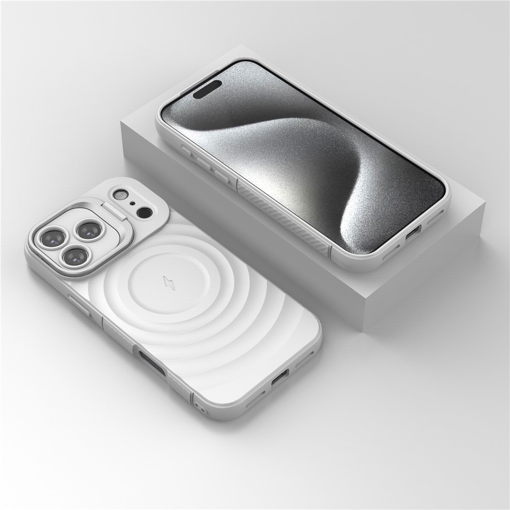 iPhone 17 Pro Max - Kickstand Ripple Texture White - 4