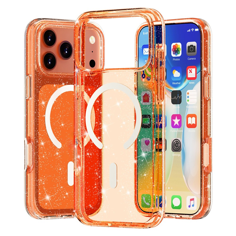 iPhone 17 Pro Max - TPU Glitter Powder Orange