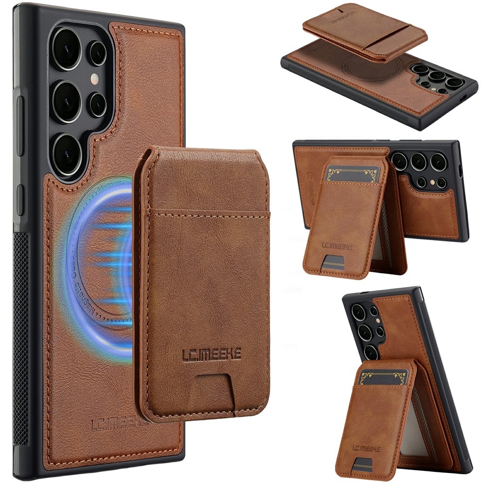 SS Gxy S26 Ultra - LC.IMEEKE Case Leather With Wallet Brown