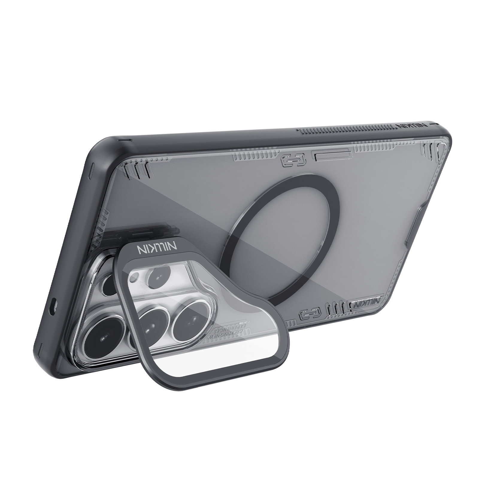 SS Gxy S26 Ultra - NILLKIN Iceblade Prop Magnetic Case Transparent Lens Dark Night Black