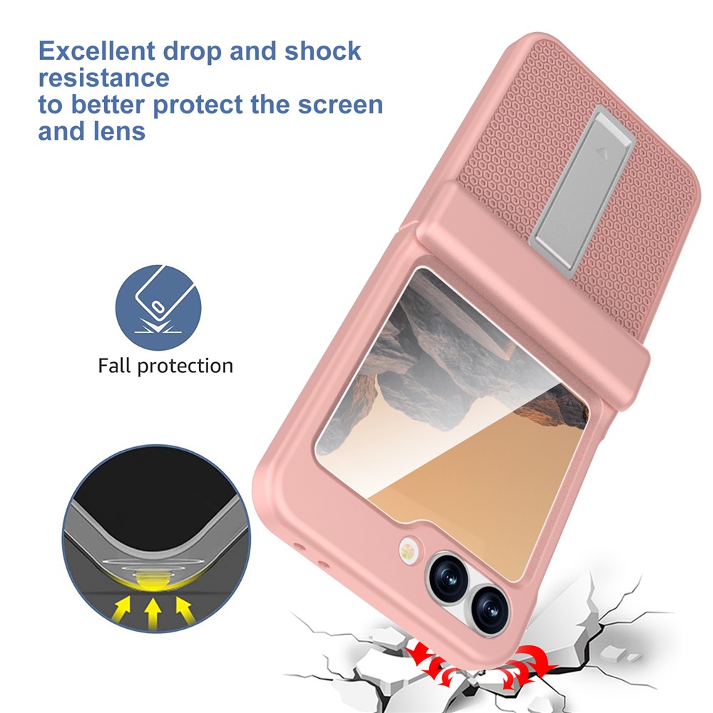 Samsung Galaxy Z Flip 7 FE - GW182 Kickstand Case Pink - 4