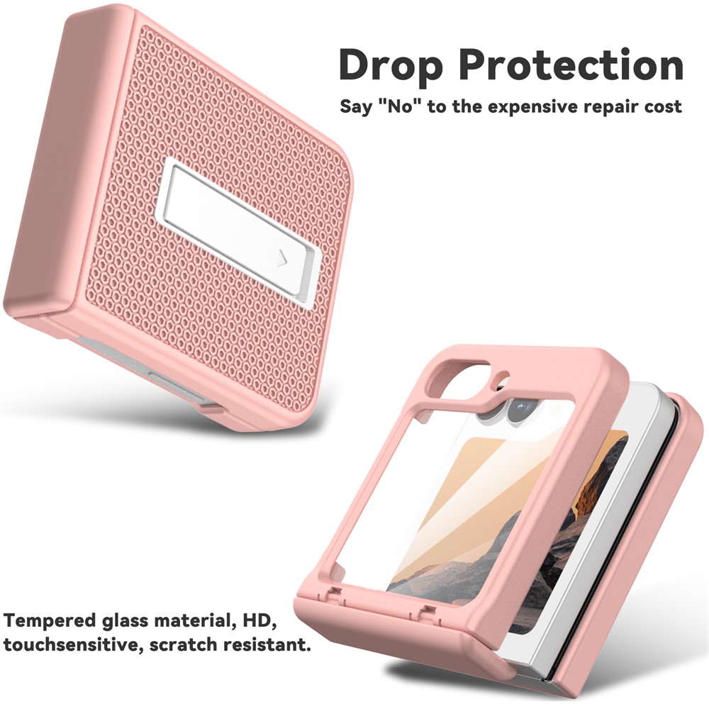 Samsung Galaxy Z Flip 7 FE - GW182 Kickstand Case Pink - 5