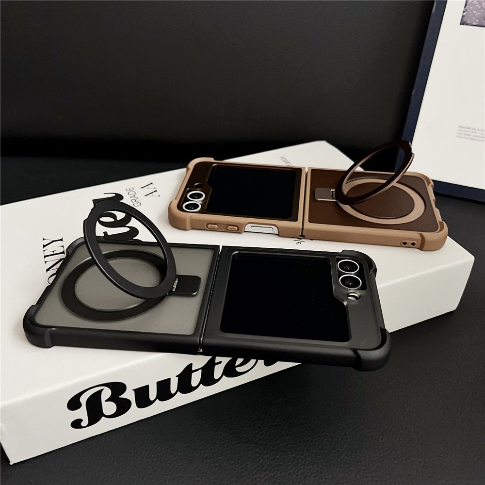 Samsung Galaxy Z Flip 7 FE - Shockproof Matte Kickstand Case Purple - 6