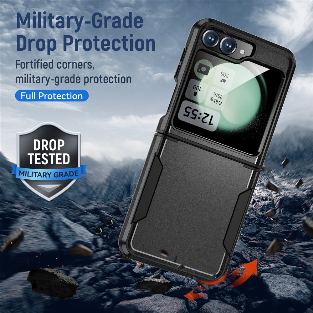Samsung Galaxy Z Flip 7 FE - Drop Protective Military Black - 5