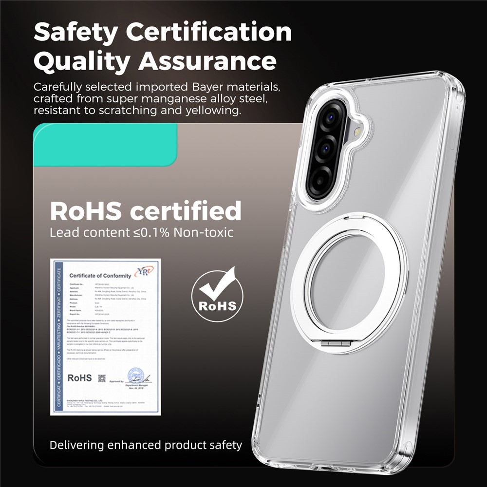 Samsung Galaxy A17 - ABEEL Magnetic Rotating Shockproof Silver - 5