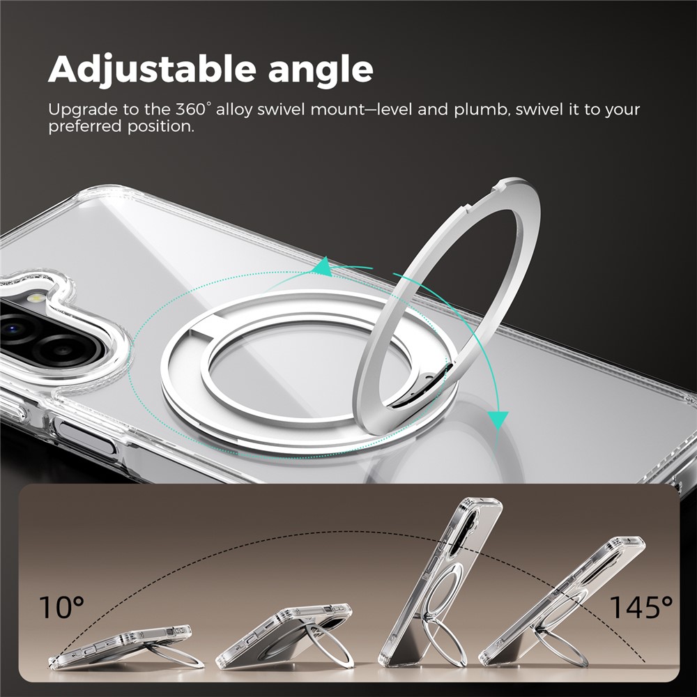 Samsung Galaxy A17 - ABEEL Magnetic Rotating Shockproof Silver - 6