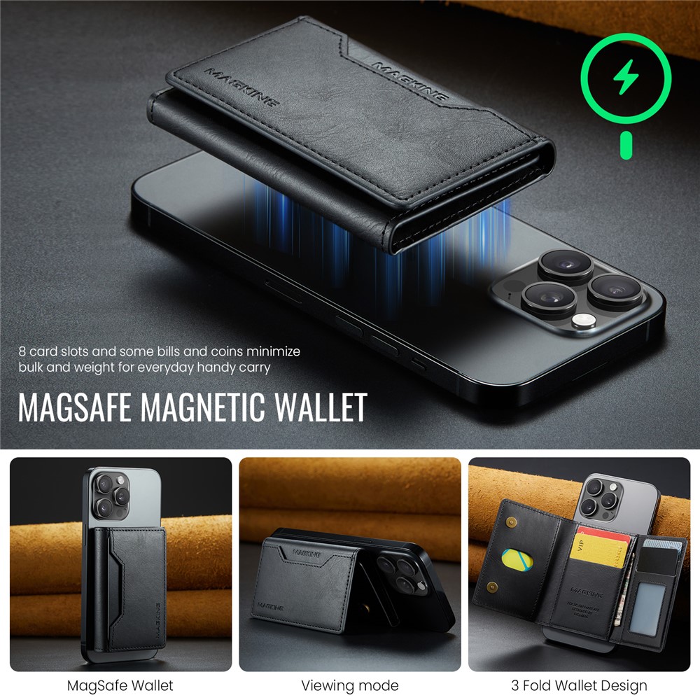 Wallet Bag - RFID Magnetic MagSafe Holder Black - 5