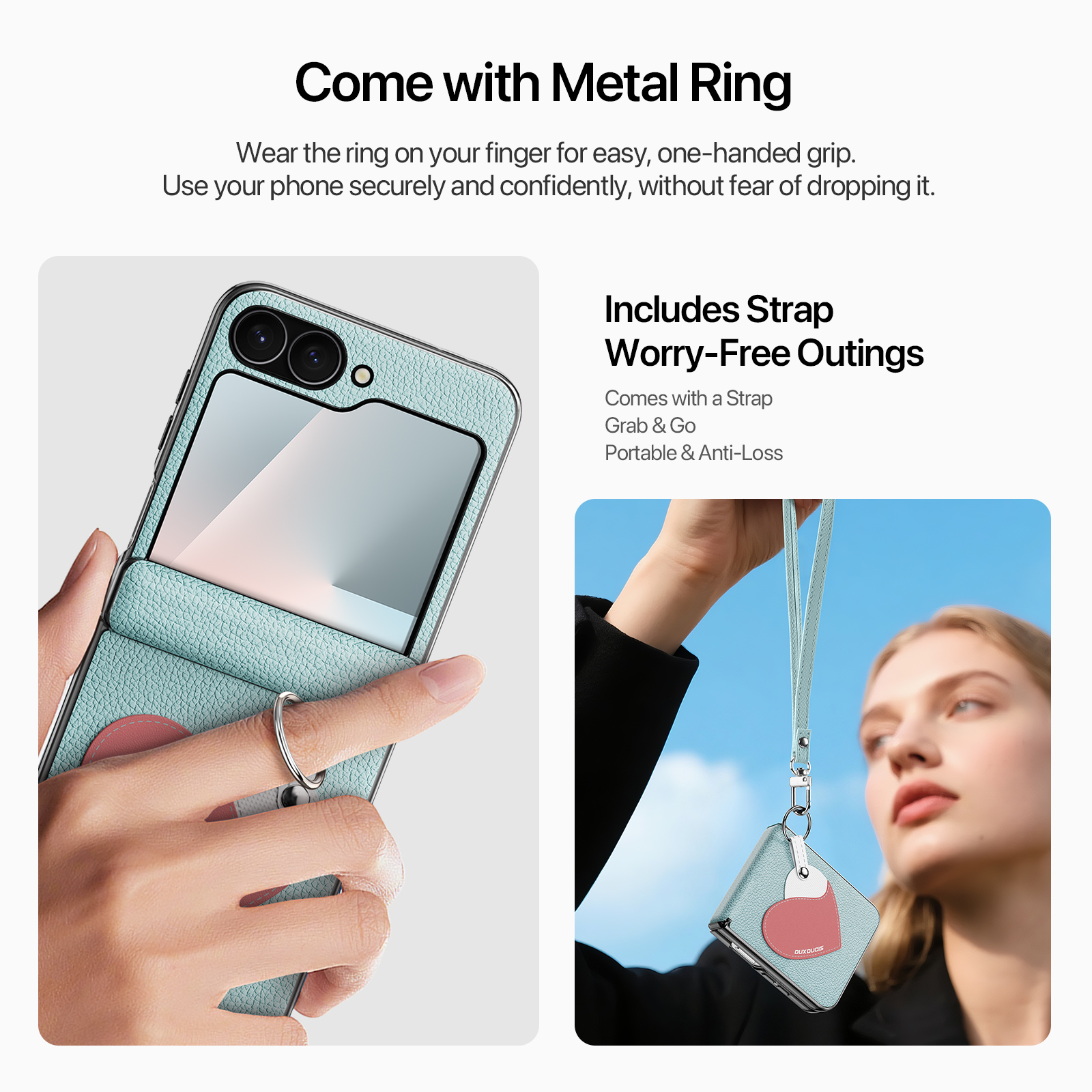 Samsung Galaxy Z Flip 7 FE - DUX DUCIS Luvy Series Blue Heart - 6