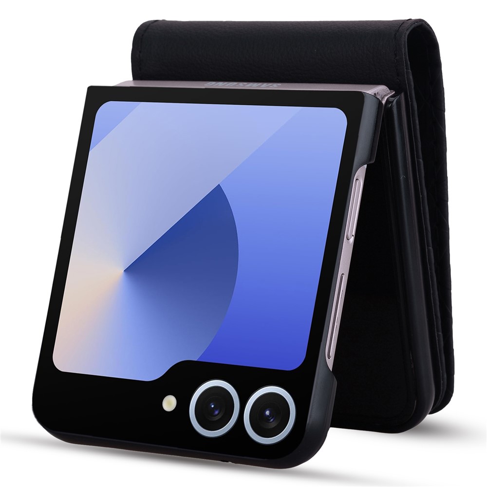 Samsung Galaxy Z Flip 7 - Leather Wallet Black - 3