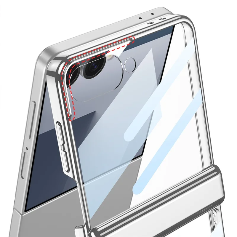 Samsung Galaxy Z Flip 7 - GKK Magnetic Hinge Tempered Glass Blue - 3