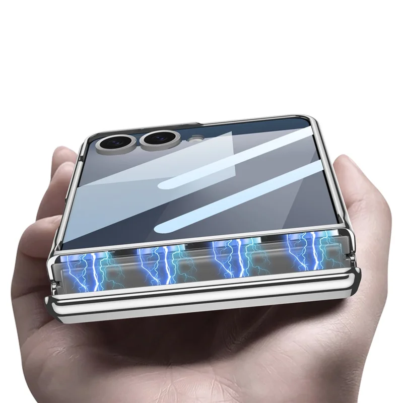 Samsung Galaxy Z Flip 7 - GKK Magnetic Hinge Tempered Glass Blue - 4