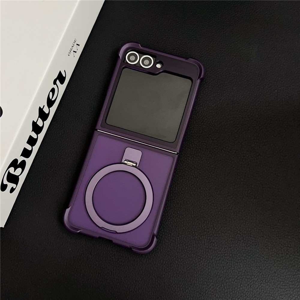 Samsung Galaxy Z Flip 7 FE - Shockproof Matte Kickstand Case Purple - 2