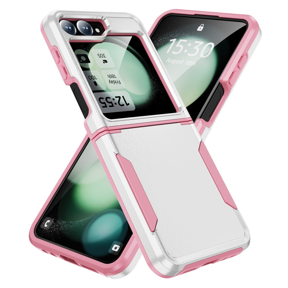 Samsung Galaxy Z Flip 7 FE - Drop Protective Military Withe/Pink
