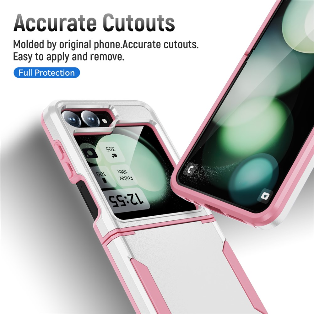 Samsung Galaxy Z Flip 7 FE - Drop Protective Military Withe/Pink - 3