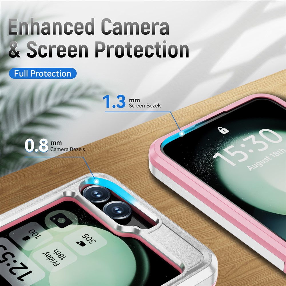 Samsung Galaxy Z Flip 7 FE - Drop Protective Military Withe/Pink - 6