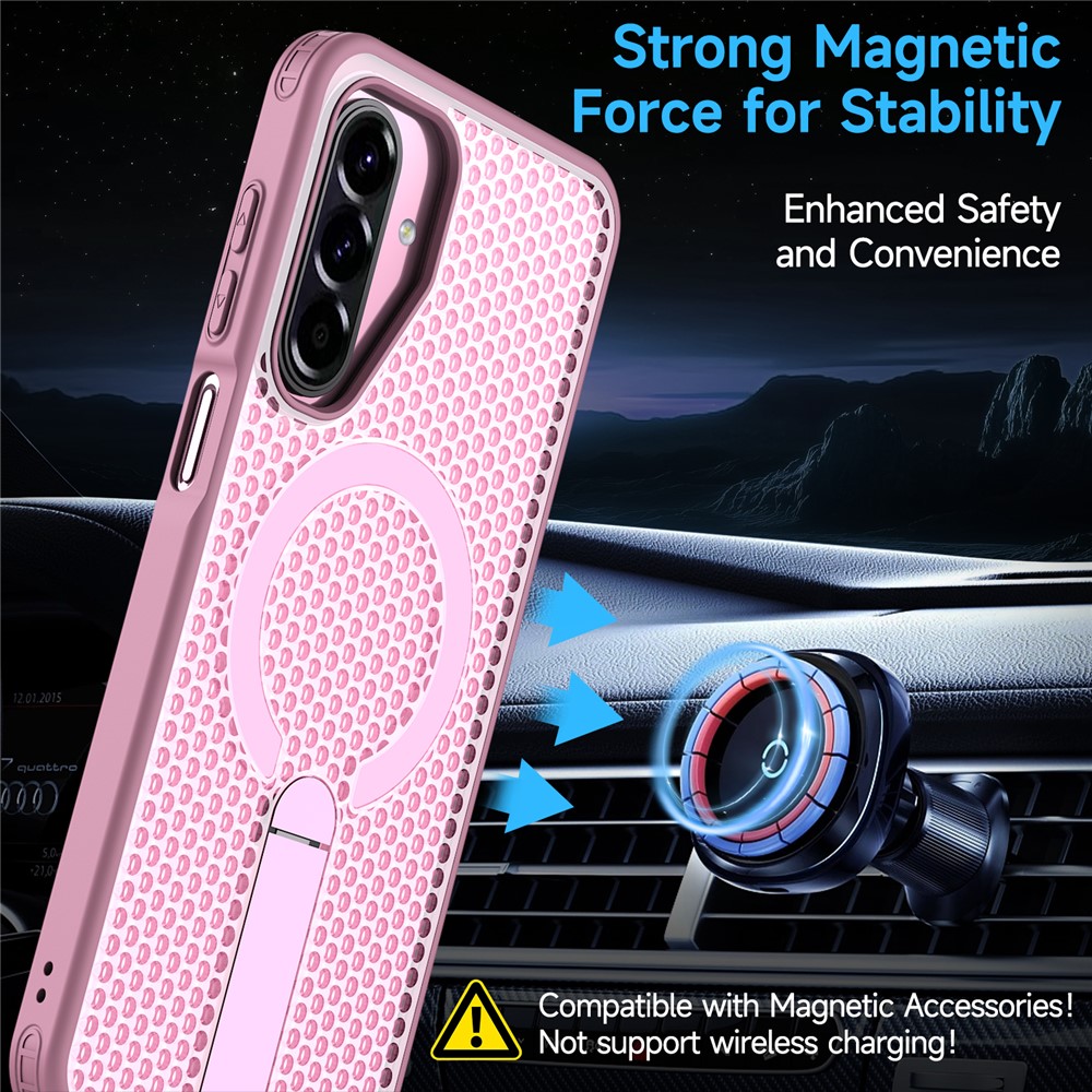 Samsung Galaxy A17 - Magnetic Kickstand Grid Pink - 2