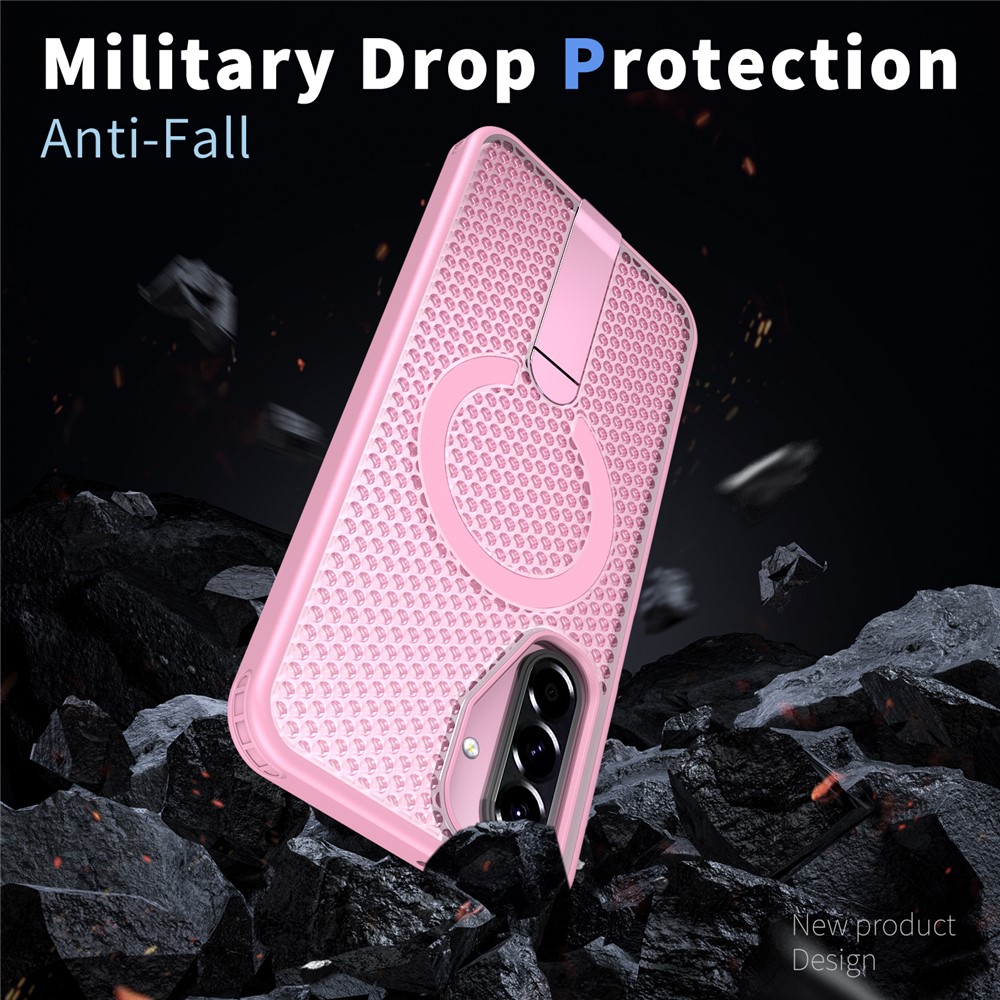 Samsung Galaxy A17 - Magnetic Kickstand Grid Pink - 3