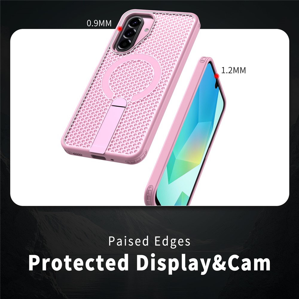 Samsung Galaxy A17 - Magnetic Kickstand Grid Pink - 4