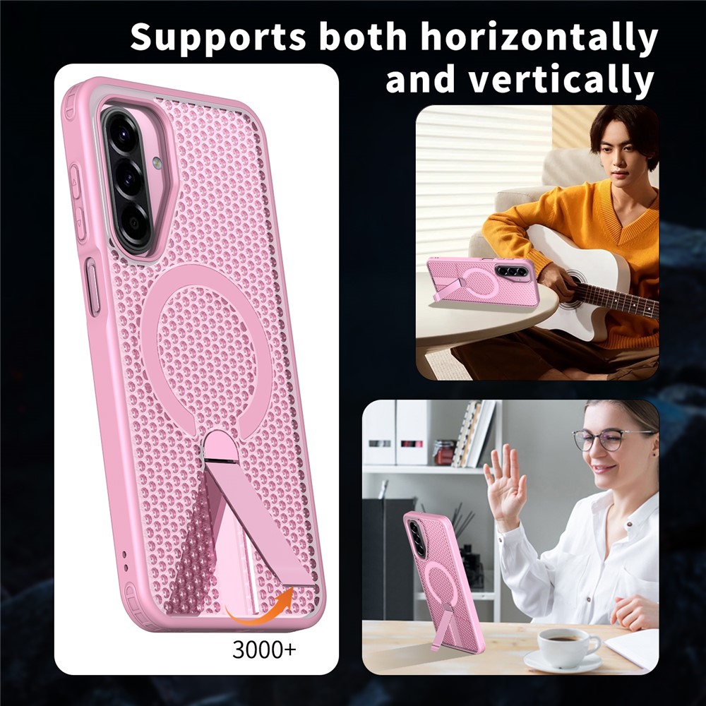 Samsung Galaxy A17 - Magnetic Kickstand Grid Pink - 6