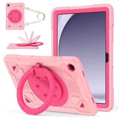 Samsung Galaxy Tab A9/A11 - Shockproof With Handle Strap Pink