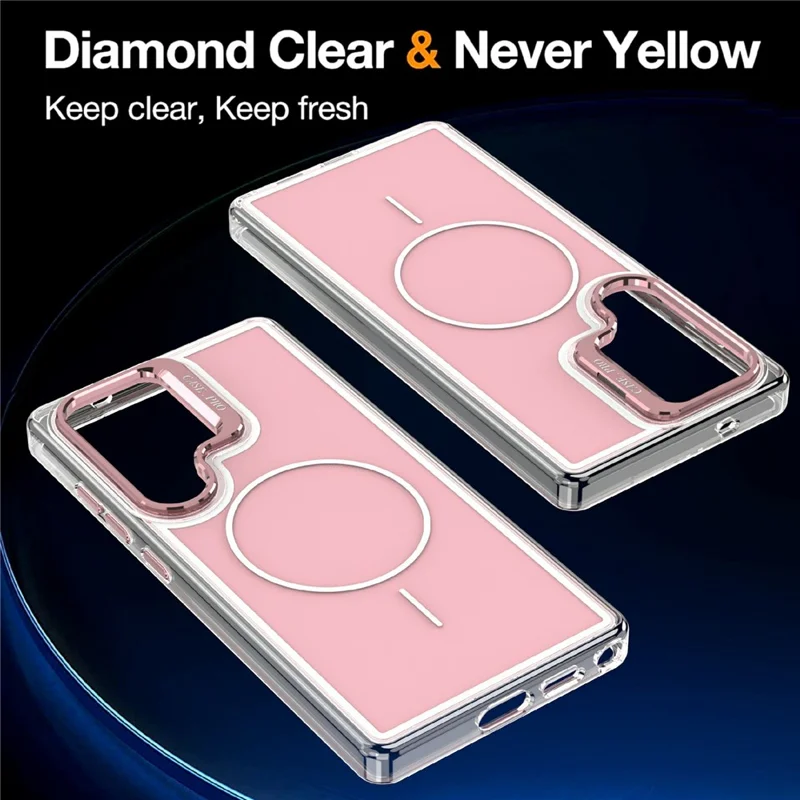 Samsung Galaxy S25 Ultra - Matching Color Lens Kickstand Pink - 4